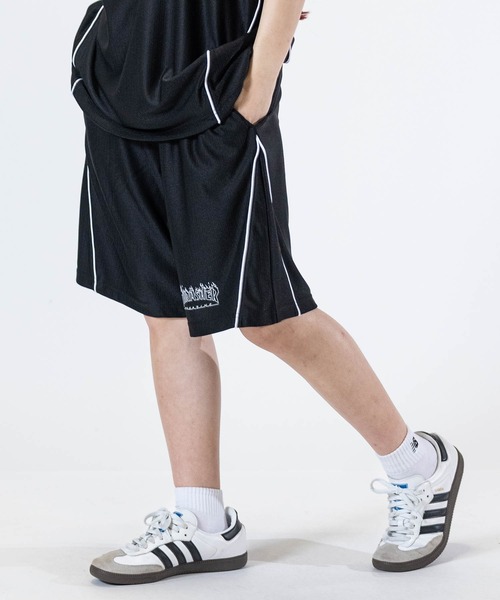THRASHER（スラッシャー）の「【at】〔THRASHER/スラッシャー〕GAME SHORTS ファイアーパターンロゴ パイピング ゲームショーツ（その他パンツ・メンズ・ホワイト/グリーン/ブラック・MEDIUM/LARGE）」の17枚目の写真