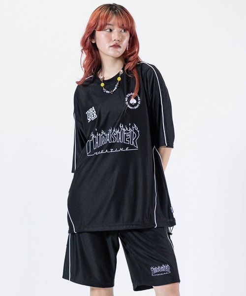 THRASHER（スラッシャー）の「【at】〔THRASHER/スラッシャー〕GAME SHORTS ファイアーパターンロゴ パイピング ゲームショーツ（その他パンツ・メンズ・ホワイト/グリーン/ブラック・MEDIUM/LARGE）」の19枚目の写真