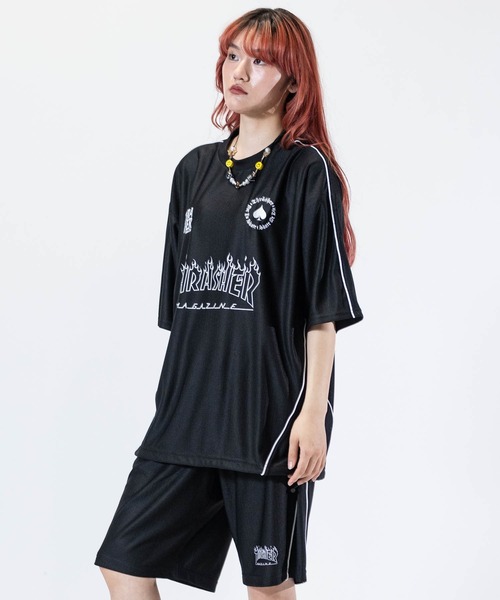 THRASHER（スラッシャー）の「【at】〔THRASHER/スラッシャー〕GAME SHORTS ファイアーパターンロゴ パイピング ゲームショーツ（その他パンツ・メンズ・ホワイト/グリーン/ブラック・MEDIUM/LARGE）」の20枚目の写真