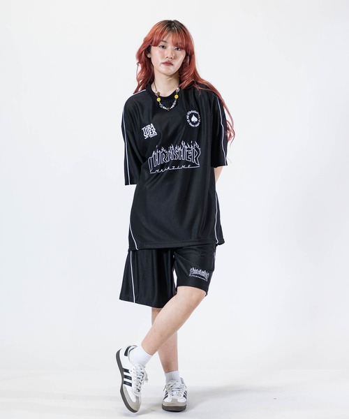 THRASHER（スラッシャー）の「【at】〔THRASHER/スラッシャー〕GAME SHORTS ファイアーパターンロゴ パイピング ゲームショーツ（その他パンツ・メンズ・ホワイト/グリーン/ブラック・MEDIUM/LARGE）」の22枚目の写真