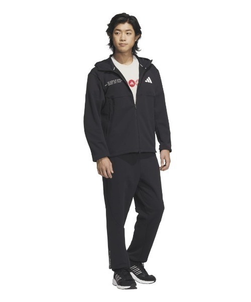 adidas(アディダス)の「アディダス adidas Adptn レギュラーフィット テクスチャード ダブルニット フード付きトラックジャケット(ジャージ・メンズ・ブラック/ホワイト/オリーブ・S/M/L/LL/3L)」の10枚目の写真
