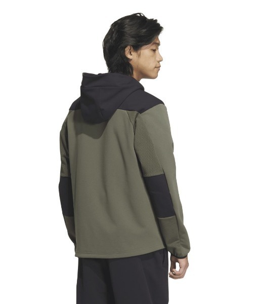 adidas(アディダス)の「アディダス adidas Adptn レギュラーフィット テクスチャード ダブルニット フード付きトラックジャケット(ジャージ・メンズ・ブラック/ホワイト/オリーブ・S/M/L/LL/3L)」の13枚目の写真
