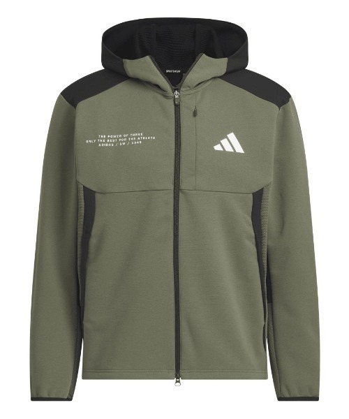 adidas(アディダス)の「アディダス adidas Adptn レギュラーフィット テクスチャード ダブルニット フード付きトラックジャケット(ジャージ・メンズ・ブラック/ホワイト/オリーブ・S/M/L/LL/3L)」の19枚目の写真