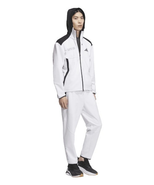 adidas(アディダス)の「アディダス adidas Adptn レギュラーフィット テクスチャード ダブルニット フード付きトラックジャケット(ジャージ・メンズ・ブラック/ホワイト/オリーブ・S/M/L/LL/3L)」の5枚目の写真