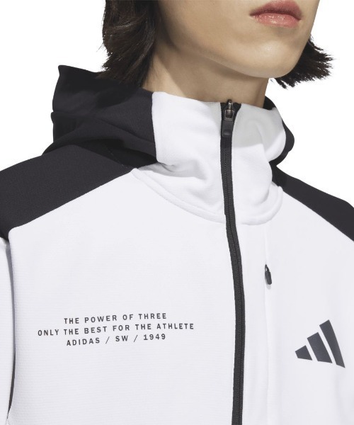 adidas(アディダス)の「アディダス adidas Adptn レギュラーフィット テクスチャード ダブルニット フード付きトラックジャケット(ジャージ・メンズ・ブラック/ホワイト/オリーブ・S/M/L/LL/3L)」の6枚目の写真