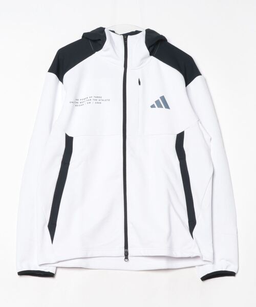 adidas(アディダス)の「アディダス adidas Adptn レギュラーフィット テクスチャード ダブルニット フード付きトラックジャケット(ジャージ・メンズ・ブラック/ホワイト/オリーブ・S/M/L/LL/3L)」の7枚目の写真