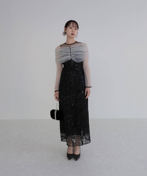 素敵 オフショルダー ドレス ワンピース 女神 2色 楽天市場】【ANGEL】 カラードレス オフショルダー チュール