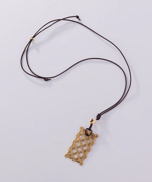ADER(アデル)の「VINTAGE METAL mesh pendant(ネックレス・レディース・ゴールド・フリー)」の1枚目の写真