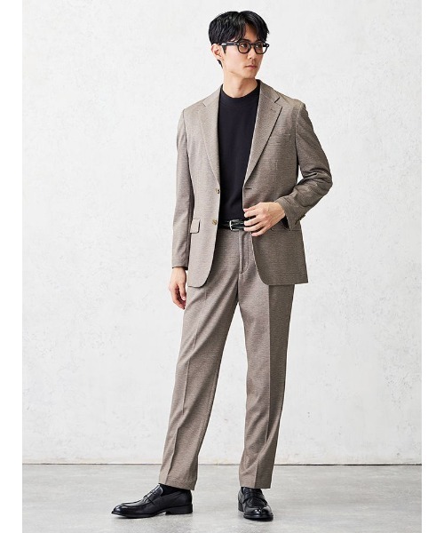 Perfect Suit FActory(パーフェクトスーツファクトリー)の「デレガント ポンチプリント セットアップパンツ ベージュ(スラックス・メンズ・ベージュ・S/M/LL/L)」の10枚目の写真