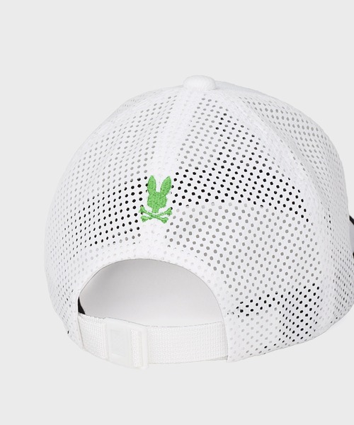 Psycho Bunny（サイコバニー）の「[GOLF]シルエットロゴ 2WAYストレッチ キャップ（キャップ・メンズ・ホワイト/ブラック・FREE）」の4枚目の写真