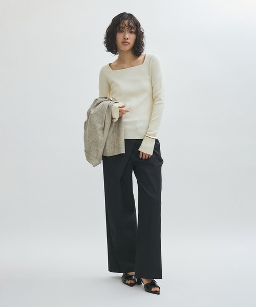 ADAM ET ROPE'（アダムエロペ）の「ポインテッドウェーブミュール（サンダル・レディース・ブラック/ピンク・23.5cm/24.5cm/23cm/24cm）」の7枚目の写真