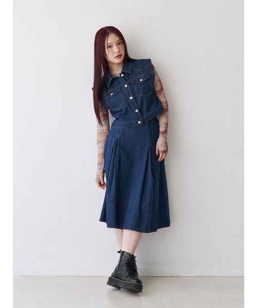 jouetie（ジュエティ）の「ニュアンスパターンシアートップス（Tシャツ/カットソー・レディース・ブルー/ベージュ・MEDIUM）」の9枚目の写真