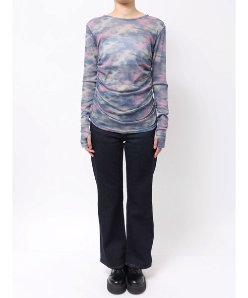 jouetie（ジュエティ）の「ニュアンスパターンシアートップス（Tシャツ/カットソー・レディース・ブルー/ベージュ・MEDIUM）」の18枚目の写真