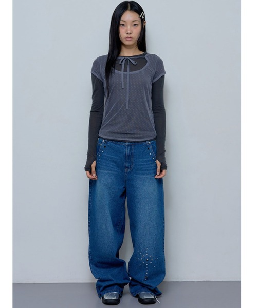 A'GEM/9 × .kom 「 FANCY CLUB/ファンシークラブ」 3-WAY DOT LAYERED LONG SLEEVE/ドットレイヤー A'GEM/9 × .kom 『 FANCY CLUB/ファンシークラブ』 3-WAY DOT