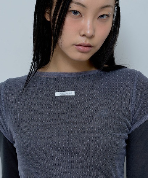 A'GEM/9 × .kom 「 FANCY CLUB/ファンシークラブ」 3-WAY DOT LAYERED LONG SLEEVE/ドットレイヤー A'GEM/9 × .kom 『 FANCY CLUB/ファンシークラブ』 3-WAY DOT