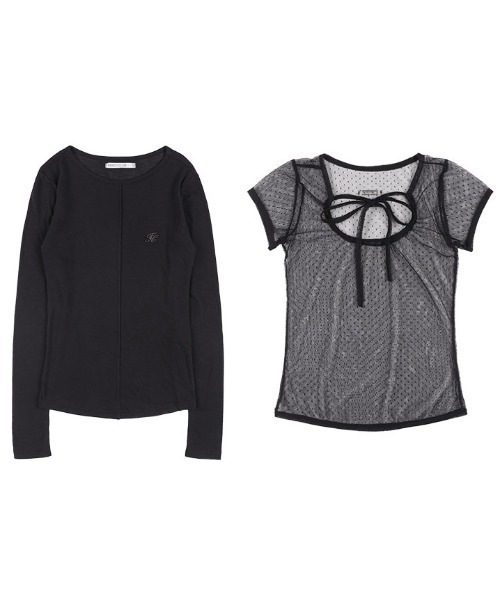 A'GEM/9 × .kom 「 FANCY CLUB/ファンシークラブ」 3-WAY DOT LAYERED LONG SLEEVE/ドットレイヤー A'GEM/9 × .kom 『 FANCY CLUB/ファンシークラブ』 3-WAY DOT