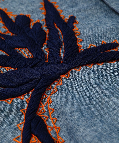 NOMA t.d.（ノーマティーディー）の「Cactus Hand Embroidery Shirt（シャツ/ブラウス・メンズ・イエロー/グリーン・4/3）」の5枚目の写真