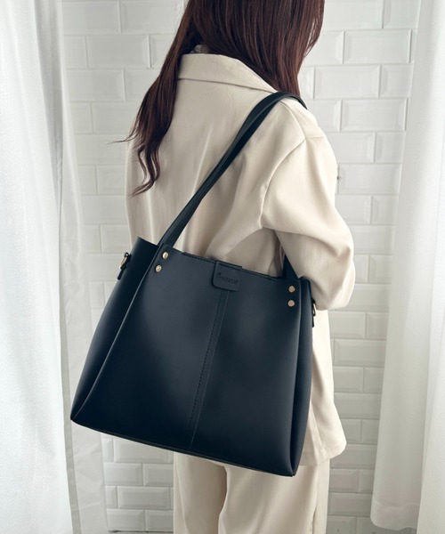 セール】【A4収納可能】通勤・通学 PUダブルショルダートート