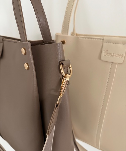 未使用に近い♡購入証明書付 バリー サンダー トートバッグ A4収納可 ブラウン セール】【A4収納可能】通勤・通学 PUダブルショルダートートバッグ