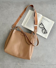 wears（ウェアーズ）の「新色追加 6色展開【A4収納可能】通勤・通学 PUダブルショルダートートバッグ ショルダーバッグ 2WAYバッグ（トートバッグ）」