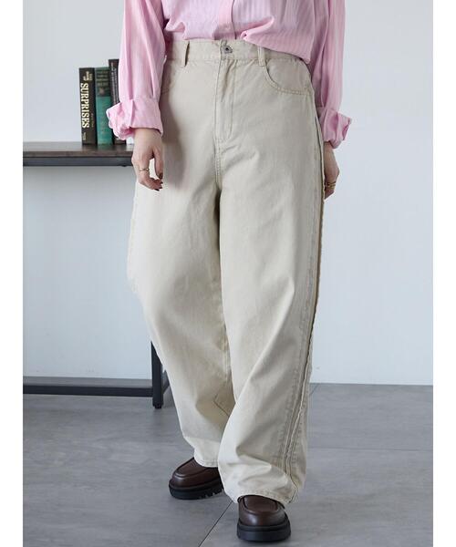 ehka sopo（エヘカソポ）の「サイドラインパンツ（その他パンツ・レディース・チャコールグレー/ブルー/ベージュ・F）」の3枚目の写真