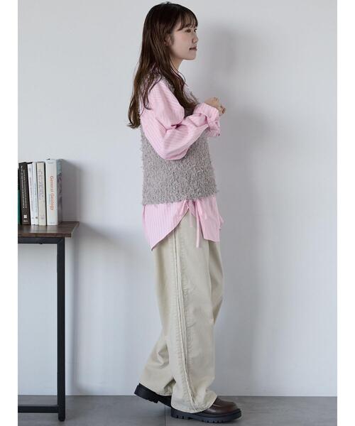 ehka sopo（エヘカソポ）の「サイドラインパンツ（その他パンツ・レディース・チャコールグレー/ブルー/ベージュ・F）」の6枚目の写真