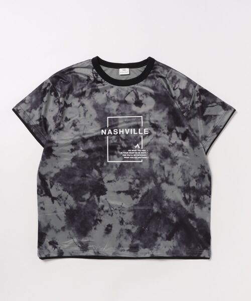 FARM（ファーム）の「ｵｰﾊﾞｰﾀﾞｲﾒｯｼｭTｼｬﾂ（Tシャツ/カットソー・キッズ・グリーン/ブラック・130cm/140cm/150cm/160cm）」の2枚目の写真