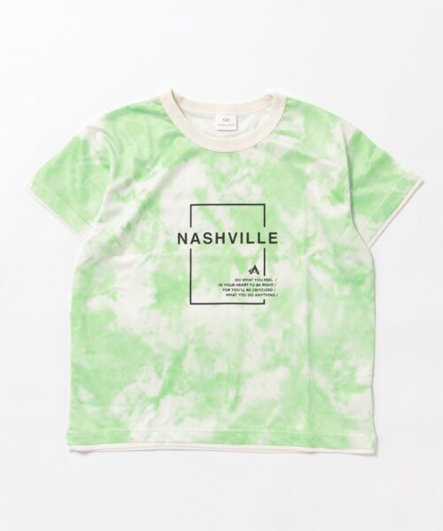 FARM（ファーム）の「ｵｰﾊﾞｰﾀﾞｲﾒｯｼｭTｼｬﾂ（Tシャツ/カットソー・キッズ・グリーン/ブラック・130cm/140cm/150cm/160cm）」の5枚目の写真