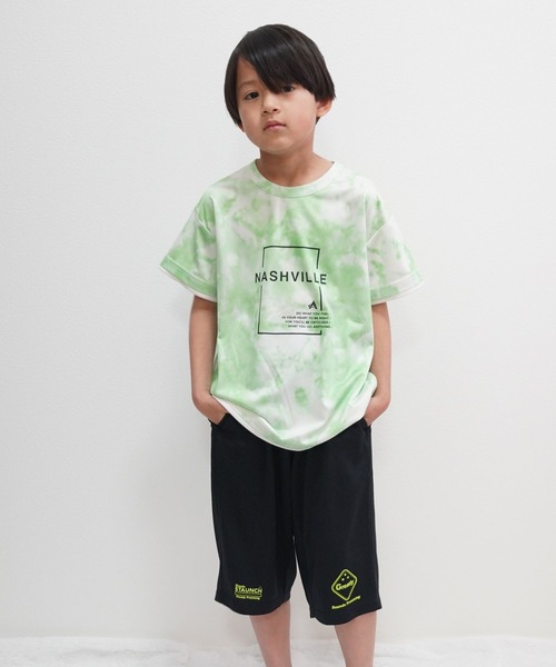 FARM（ファーム）の「ｵｰﾊﾞｰﾀﾞｲﾒｯｼｭTｼｬﾂ（Tシャツ/カットソー・キッズ・グリーン/ブラック・130cm/140cm/150cm/160cm）」の4枚目の写真
