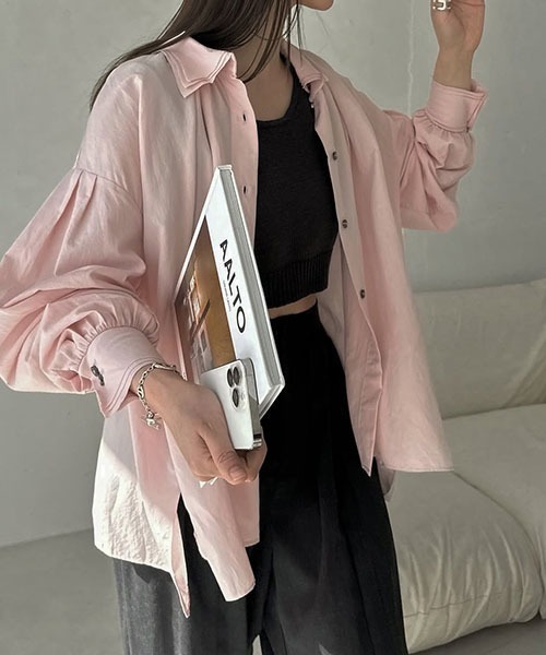 collar & cuffs triple layered over SH（シャツ/ブラウス