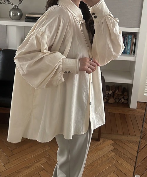 collar & cuffs triple layered over SH（シャツ/ブラウス