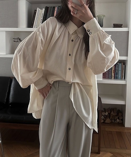 WILLFULLY（ウィルフリー）の「collar & cuffs triple layered over SH（シャツ/ブラウス・レディース・ピンク/ホワイト/イエロー系/サックスブルー・FREE）」の21枚目の写真