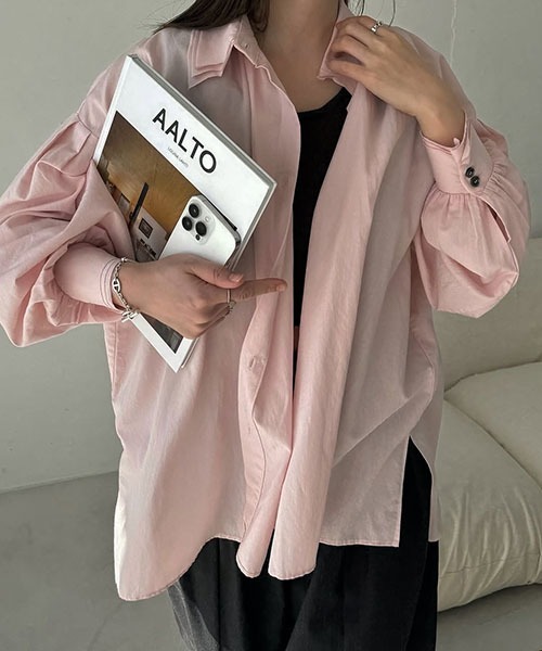 WILLFULLY（ウィルフリー）の「collar & cuffs triple layered over SH（シャツ/ブラウス・レディース・ピンク/ホワイト/イエロー系/サックスブルー・FREE）」の18枚目の写真