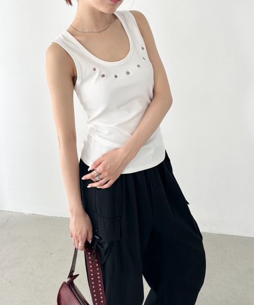 セール】ハトメデザインタンクトップ（タンクトップ）｜Bamm（バム）の