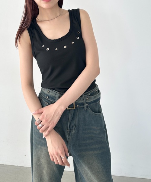 セール】ハトメデザインタンクトップ（タンクトップ）｜Bamm（バム）の