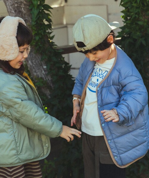 BEAMS mini（ビームスミニ）の「中綿 ノーカラー リバーシブル ブルゾン 2025FW（90～150cm）（ブルゾン・キッズ・オリーブ/ブラウン系その他・100/150/140/130/120/110/90）」の22枚目の写真