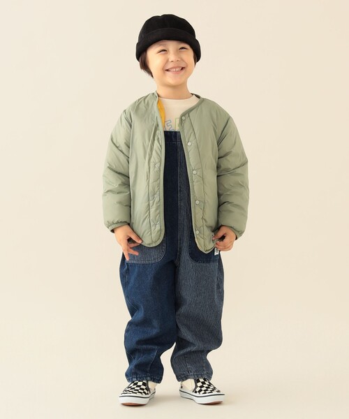 BEAMS mini（ビームスミニ）の「中綿 ノーカラー リバーシブル ブルゾン 2025FW（90～150cm）（ブルゾン・キッズ・オリーブ/ブラウン系その他・100/150/140/130/120/110/90）」の20枚目の写真