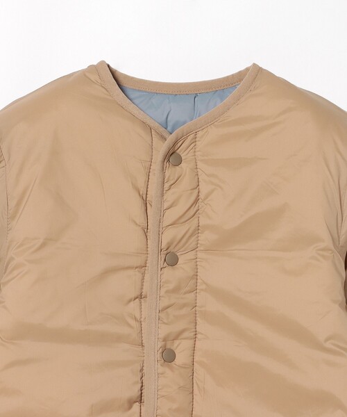 BEAMS mini（ビームスミニ）の「中綿 ノーカラー リバーシブル ブルゾン 2025FW（90～150cm）（ブルゾン・キッズ・オリーブ/ブラウン系その他・100/150/140/130/120/110/90）」の4枚目の写真