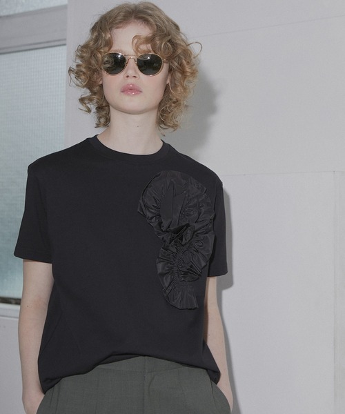 LE CIEL BLEU(ルシェルブルー)の「フラワーTシャツ / Flower T-shirt(Tシャツ/カットソー・レディース・ホワイト/ブラック・FREE)」の20枚目の写真