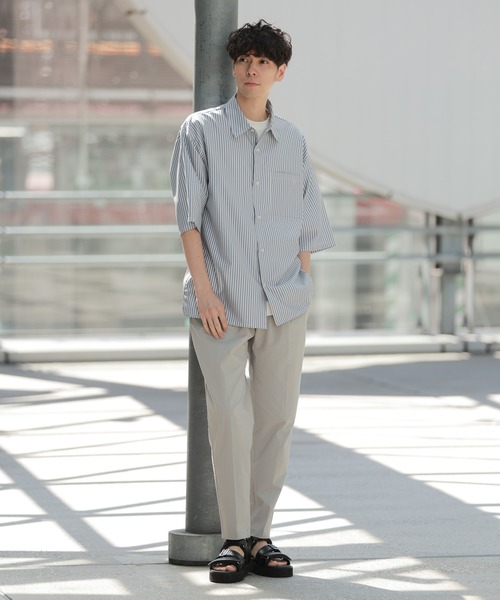 LAKOLE（ラコレ）の「DRYストライプ半袖シャツ / 289697（シャツ/ブラウス・メンズ・ブルー/ライトグレー・SMALL/MEDIUM/LARGE/X-LARGE）」の20枚目の写真