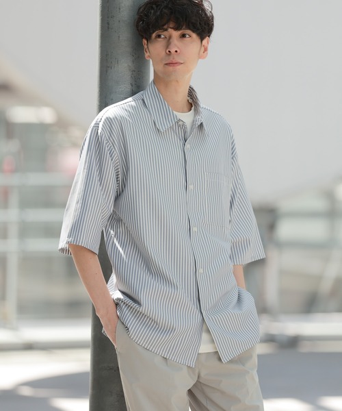 LAKOLE（ラコレ）の「DRYストライプ半袖シャツ / 289697（シャツ/ブラウス・メンズ・ブルー/ライトグレー・SMALL/MEDIUM/LARGE/X-LARGE）」の19枚目の写真