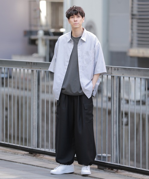 LAKOLE（ラコレ）の「DRYストライプ半袖シャツ / 289697（シャツ/ブラウス・メンズ・ブルー/ライトグレー・SMALL/MEDIUM/LARGE/X-LARGE）」の18枚目の写真