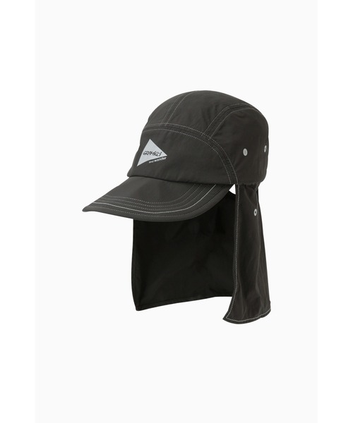 and wander（アンドワンダー）の「BRUSHED NYLON SUNSHADE CAP｜ブラッシュナイロンサンシェードキャップ（キャップ・メンズ・ブルー/チャコール/グレー・FREE）」の3枚目の写真