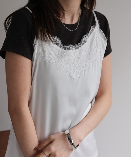 草木染 正絹キャミソール 2点 キャミソール サテン シルク[品番：CLVW0000833]｜CLOVERDEPOT