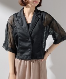 【MAISON BREEZE reveur】テーラードメッシュ半袖シャツジャケット trc