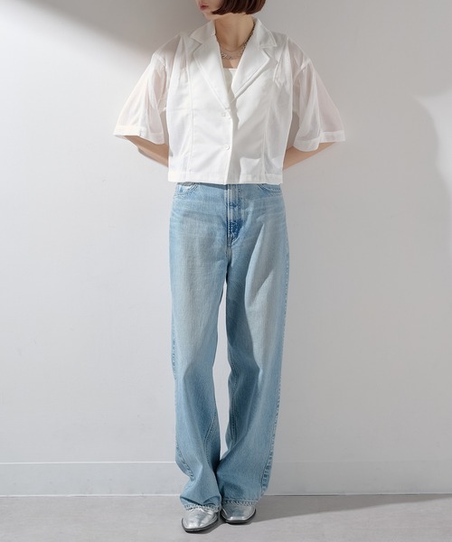 メゾンブリーズレヴール MAISON BREEZE reveur メッシュシャツジャケット trc （ブラック） セール】【MAISON BREEZE reveur】メッシュシャツジャケット trc