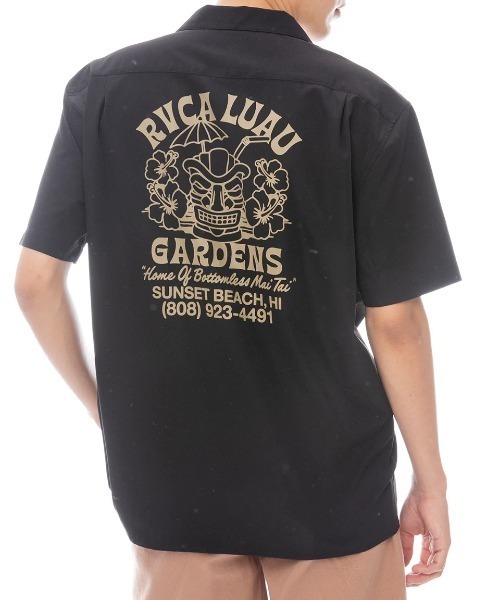 RVCA（ルーカ）の「RVCA メンズ RVCA GARDENS SH 半袖シャツ 【2025年春夏モデル】/ルーカバックプリントボーリングシャツ（シャツ/ブラウス・メンズ・ブラック/マスタード/パープル/ホワイト・X-LARGE/LARGE/MEDIUM/SMALL）」の7枚目の写真