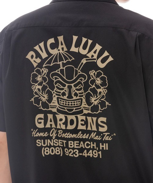 RVCA（ルーカ）の「RVCA メンズ RVCA GARDENS SH 半袖シャツ 【2025年春夏モデル】/ルーカバックプリントボーリングシャツ（シャツ/ブラウス・メンズ・ブラック/マスタード/パープル/ホワイト・X-LARGE/LARGE/MEDIUM/SMALL）」の10枚目の写真