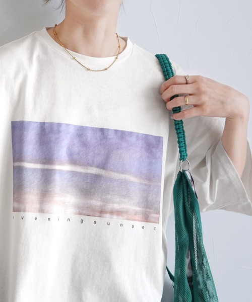 reca(レカ)の「転写プリント5分丈オーバーサイズプルオーバー(Tシャツ/カットソー・レディース・ブラック系1/ホワイト系1・M)」の5枚目の写真