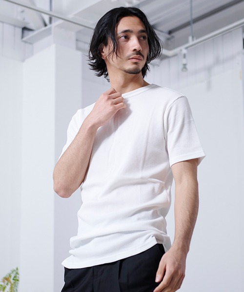 SILVER BULLET（シルバーバレット）の「『SILVER BULLET SELECT AP/シルバーバレットセレクト』クルーネック ワッフルトール半袖Tシャツ【gb】（Tシャツ/カットソー・メンズ・グレー/オフホワイト/ブラック・M/L/LL）」の2枚目の写真